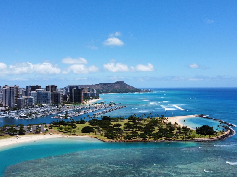 ハワイの美しい海